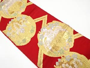 アンティーク　桐丸模様織り出し袋帯（着用可）